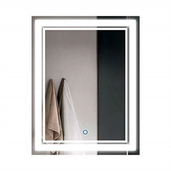 Vertical Led Lighted Vanity Bathroom Silvered Mirror With Touch On Make Up Wall Bar Dk Od Ck160 Queen