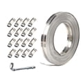 thumbnail image 4 of Abrazadera de manguera Clip ajustable de acero inoxidable 304, flejes de abrazadera de metal para mecánica, plomería, manguera de engranaje helicoidal 10m con 16 sujetadores, 4 of 8