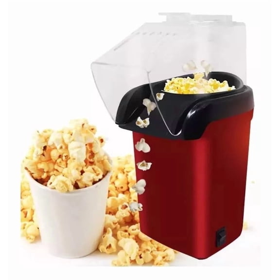 Pipoca Semi-Oleo Machine Home Kitchen Party Hot Air. Color Vermelho