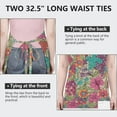 thumbnail image 6 of Pioneer Flower Floral Print Pattern Apron-Garden Aprons for Women with Pockets-Cotton Linen Waterproof Kitchen Cooking Gardening Aprons Adjustable for Kitchen,Cooking,BBQ and Salon 33x27 Inch, 6 of 7