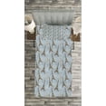 thumbnail image 3 of Ambesonne Eiffel Quilted Bedspread Set 2 Pcs, Retro Bicycles Landmark, Twin Size, Brown Pale Blue, 3 of 3