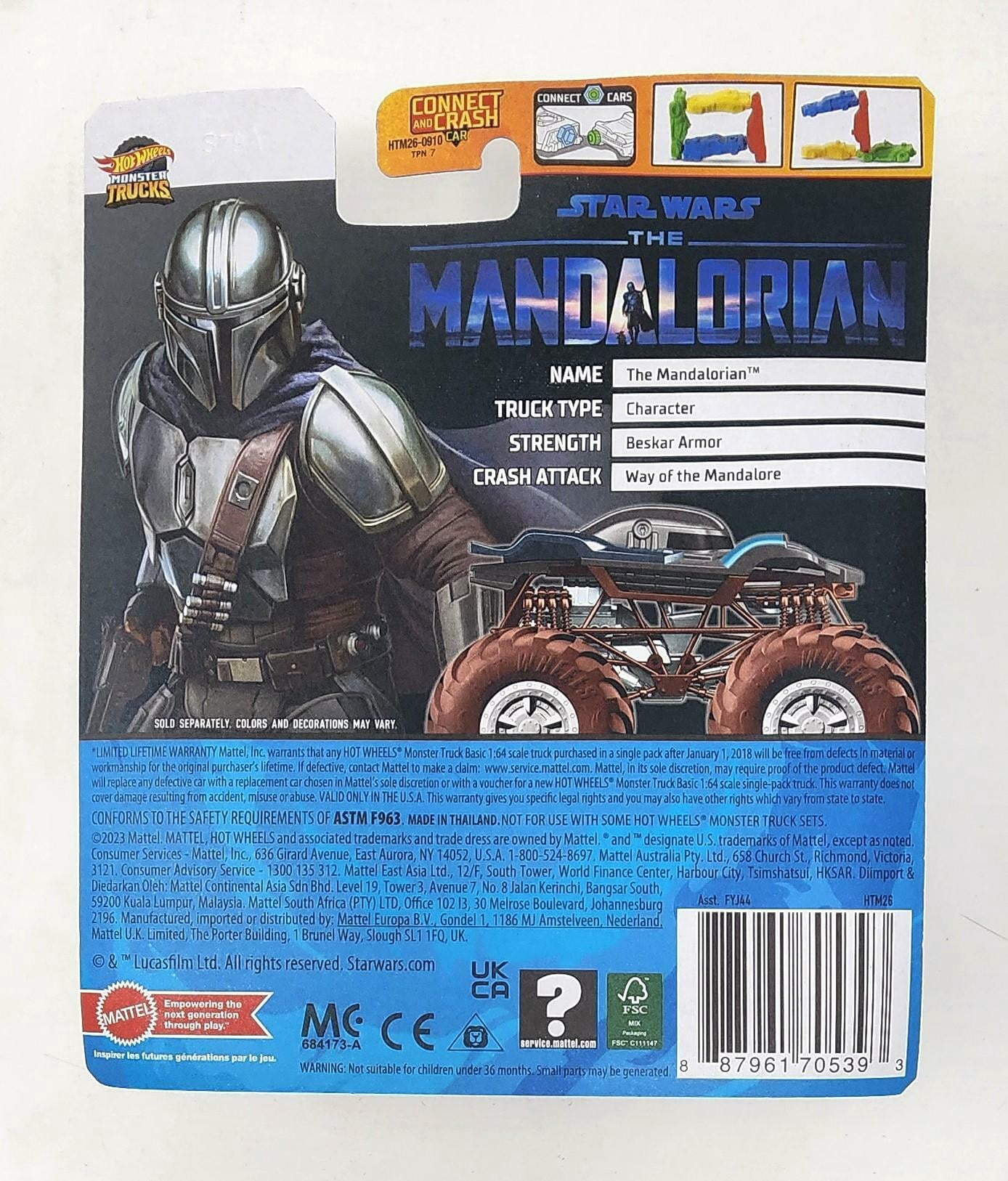 Hot Wheels Monster Trucks 1:64 Scale Die-Cast Vehicle | The Mandalorian | HTM26
