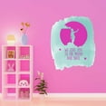 thumbnail image 3 of We Love You to The Moon & Back Family Nursery Love Quote Kids Watercolor Decor Wall Art Sticker Designs Vinyl Stickers For Home House Walls Rooms Windows Bedroom Decoration Size (26x26 inch), 3 of 3
