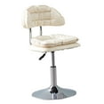 thumbnail image 3 of Taburete de Bar Soledad Beige Silla giratoria altura ajustable con ruedas, 3 of 10