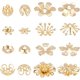 thumbnail image 1 of 48 tapas de cuentas, 8 estilos, latón chapado en oro real de 24 quilates, tapas de extremo con forma de flor, tapa de flor de filigrana de metal, 1 of 5