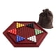 thumbnail image 3 of Juego de estrategia clásico de damas chinas de madera para mayores de 6 años, regalos de Navidad para fiestas, juegos de mesa de 13,78 pulgadas canicas de colores sólidos, 3 of 9