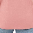 thumbnail image 5 of Jerdar Fashion Women's Summer 3/4 Sleeve V-Neck Blouses Shirts Solid Casual Loose Flowy Lightweight Basic Tops XXL, 5 of 5