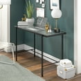 thumbnail image 6 of Evelyn&Zoe Contemporary 48 in. Blackened Bronze Metal Desk with Glass Top, 6 of 10