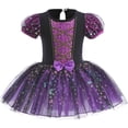 thumbnail image 3 of HIHCBF Princesa Niñas Leotardos Ballet Danza Falda Tutús Manga Corta Ropa de Baile Halloween Fiesta de Navidad Vestido de Lujo, 3 of 5