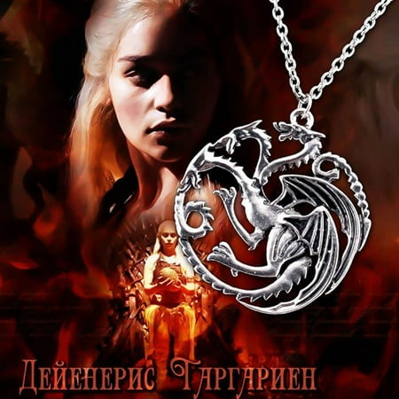 Fancyleo Game of The Thrones Daenerys Targaryen Dragon Necklace Khalessi Sigil Pendant