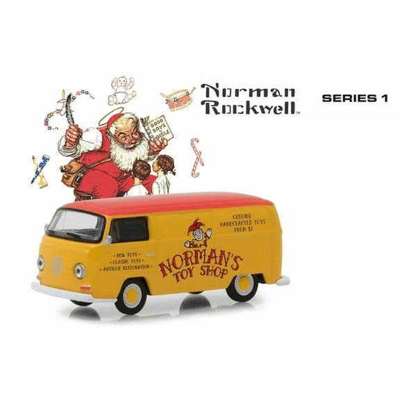 1969 Volkswagen Type 2 Panel, Norman's Toy Shop - Greenlight 37150D/48 - 1/64 Scale Diecast Model Toy Car