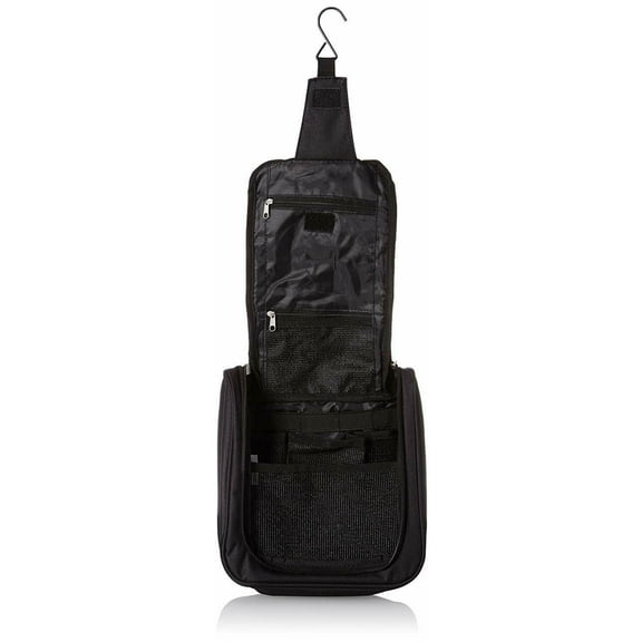 Toiletry Bag Oraganizer Nylon Black Hanger Hook Waterproof Vinyl lining by Juzar Tapal Collection
