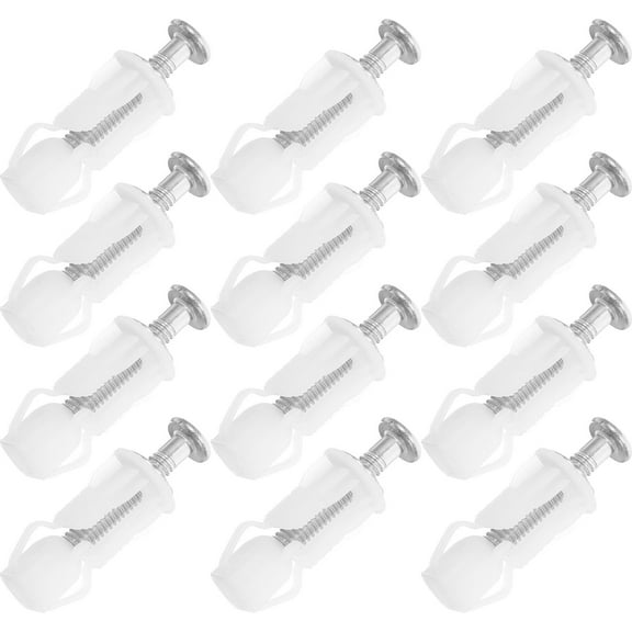 Tineasur 12Pcs Heavy Duty Toilet Seat Expansion Screws Water Resistant White