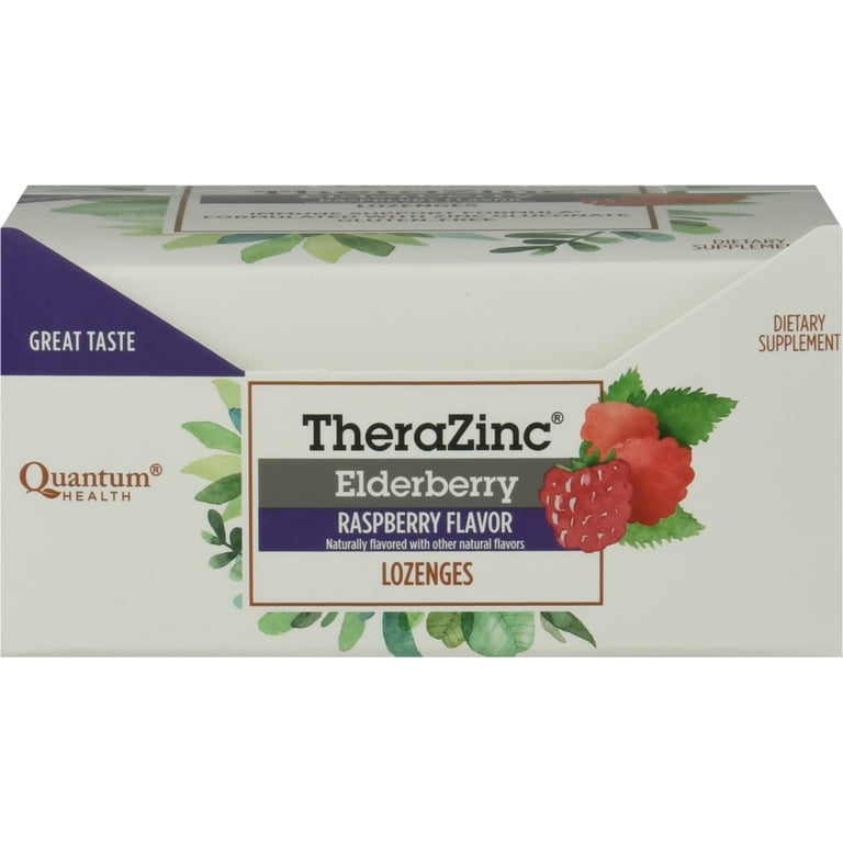 Thera Zinc Lozenges Raspberry Flavor Elderberry 1 Each - Walmart.com