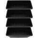 thumbnail image 1 of 4 Sets Rectangular Window Box Planters with Tray – Deep Flower Pots for Indoor Gardening, Balcony Vegetable Gardens, and Outdoor Use – Lightweight &, 1 of 1