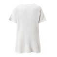 thumbnail image 5 of VISALY Turtleneck Sweatshirt Tunic Sweatshirt Sweaters for Women Casual Crew Neck Short Sleeve Sweater Lightweight Knit Batwing Fall Tops Soft Sweaters Basic Tops Women Pullover Sweaters White S, 5 of 5
