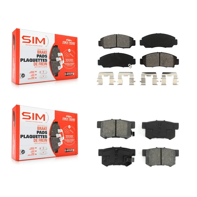 SIM Front Rear Semi-Metallic Brake Pads Kit for Car Honda Accord Acura CSX KSM-100440