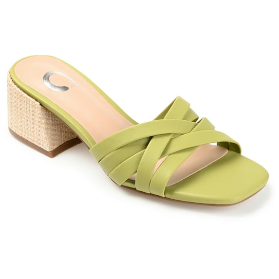 Journee Collection Womens Moree Open Square Toe Block Heel Sandals