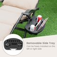 thumbnail image 6 of Costway 2PCS Patio Zero Gravity Lounge Chair Cushion Tray Folding Outdoor Recliner Beige, 6 of 10