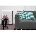 thumbnail image 3 of Ambesonne Teal Throw Pillow Cover 2 Pack, Design Vibrant, 16", Teal White, 3 of 5