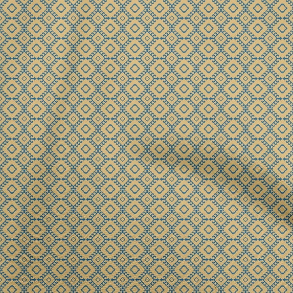 oneOone Rayon Light Brown Fabric Geometric Quilting Supplies Print Sewing Fabric By The Yard 56 Inch Wide