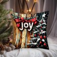 thumbnail image 7 of Xuniizn Christmas Pillow Covers 18x18 inch Xmas Decorations Soft Plush Faux Fur Wool Christmas Throw Pillow Cases Winter Holiday Decor for Sofa Living Room, 7 of 7