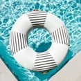 thumbnail image 6 of Big Joe Lux Ring Premium Inflatable Pool Float, Premier Mesh, Durable UV Protected Polyester Blend, Black and White Cape Stripe, 6 of 9