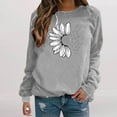 thumbnail image 2 of DondPO Women's Sweatshirt Oversized Sweatshirt for Women Hoodies Women Oversized Crewneck Sweatshirt Women Oversize Sweatshirt Women Womens Hoodie Womens Hoodies Gray L, 2 of 4