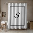 thumbnail image 4 of Creative Products Classic White Monogrammed Shower Curtain - S, 4 of 7
