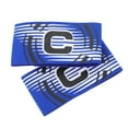 thumbnail image 4 of KAKOWELY 2 brazaletes deportivos con etiqueta de capitán, equipo de fútbol para amantes del fútbol (azul), 4 of 5