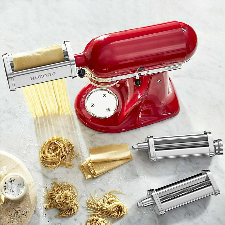 Pasta Maker Attachment for KitchenAid Stand Mixer, 2-Pieces Pasta Roller  and Spaghetti/Fettuccine Cutter, Noodle Press Pasta Sheet Dough Roller