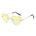 thumbnail image 1 of Gafas de sol sin montura para mujer con forma de corazón. Gafas de moda con forma de corazón. Gafas de sol monas con forma de corazón, 1 of 3