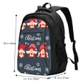 thumbnail image 5 of Daiia Three Cute Christmas Gnomes Pattern USB Charging Backpack for Men and Women, Anti-Theft Backpack,Travel Backpack,School Backpack,College Backpack,Laptop Backpack, 5 of 7