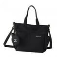 thumbnail image 2 of Milageto Tote Bag for Women Wear Resistant with Top Handles with Zipper Crossbody Bag Black, 2 of 8