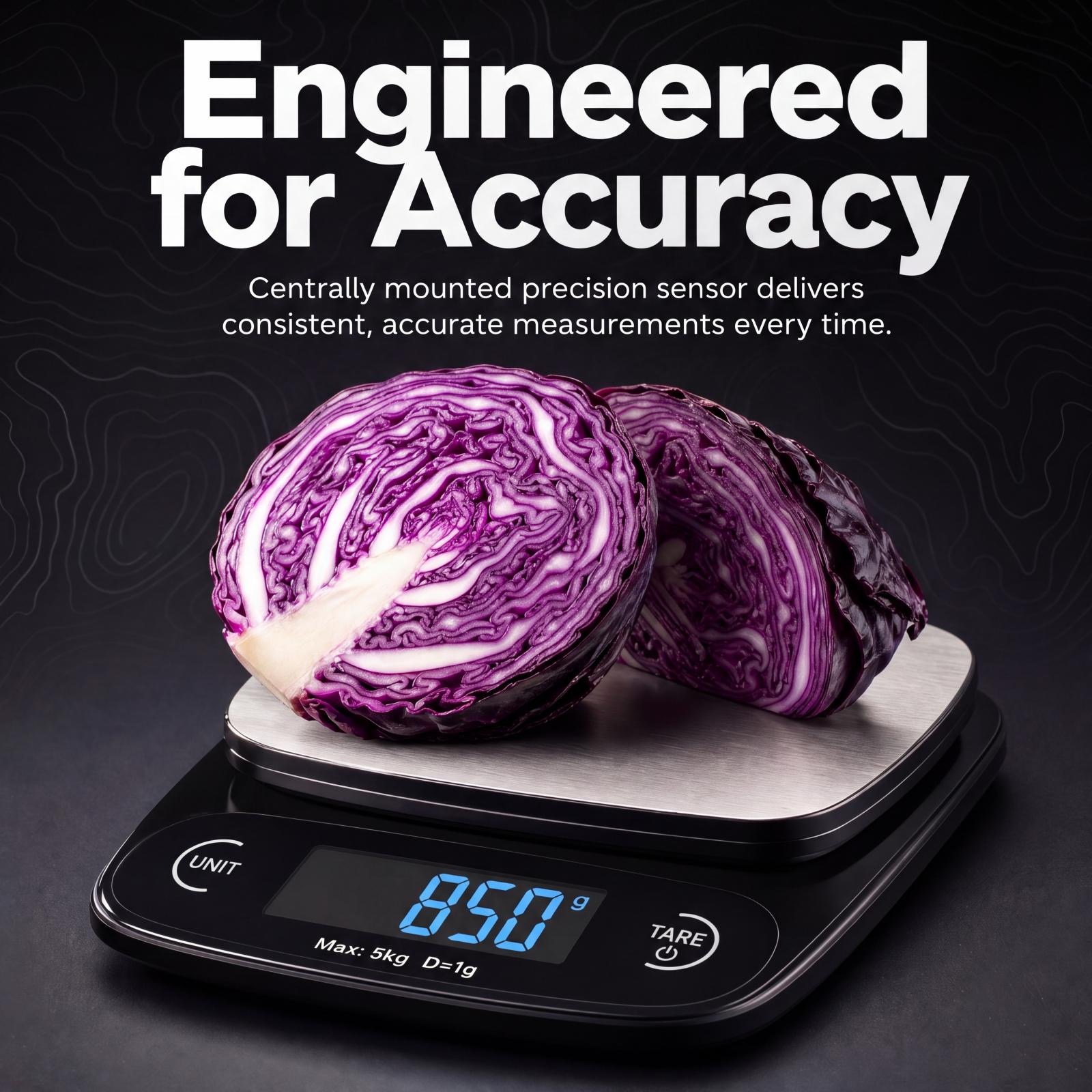 Faboho Digital Kitchen Scale, 5kg Capacity with Tare Function photo 2
