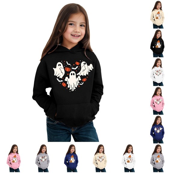 Halloween Hoodie Boys Girls Long Sleeve Loose Casual Hoodie Sweatshirt with Pocket Fall Clothes