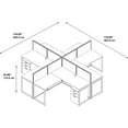 thumbnail image 6 of Easy Office 4 Person L Shaped Desk Open Office Office Suite in Mocha Cherry, 6 of 7