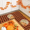thumbnail image 3 of Non-Slip Floor Mat Set - Pumpkin Maple Leaf Print Bathroom Kitchen Rug Waterproof Entryway Mats Skid-Resistant Pair Home Decor(B), 3 of 6