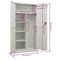 thumbnail image 4 of vidaXL Locker Cabinet Light Grey 90x40x180 cm Steel, 4 of 5