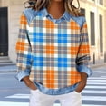 thumbnail image 2 of Mujeres de Verano Tops de Moda Casual Estampado a Damas Manga Corta Cuello Redondo Tops para las Mujeres Cómodo Solapa Superior, 2 of 5