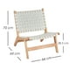 thumbnail image 2 of lios Innova | Silla Dun de madera de caucho color beige con asiento y respaldo en piel blanca, diseño contemporáneo y elegante., 2 of 9