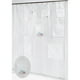 thumbnail image 2 of Cortina de ducha transparente con bolsillos, cortina de ducha de plástico PEVA, forro organizador de cortina de ducha con 9 bolsillos para baño (transparente), 2 of 2