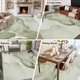 thumbnail image 5 of Sage Green Abstract Washable Area Rug 5x7 Silver Marble Ripples Clouds Luxury Low-Profile Large Area Rugs with Non Slip Backing Indoor Floor Carpet for Entrance Living Room Bedroom Home Office, 5 of 9