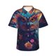 thumbnail image 1 of Balery Colorful Feather Owl Camisas hawaianas de manga corta para hombre, camisas playeras de corte holgado, camisas de vacaciones con botones,3X-Large, 1 of 7