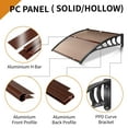 thumbnail image 3 of UBesGoo Patio Door  Awning UV Door Patio Canopy Rain Snow Protection 39"x 37" Roof Porch, 3 of 8
