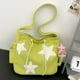 thumbnail image 4 of Bolso bandolera informal para mujer con apliques de estrella de pana para estudiantes adolescentes (verde), 4 of 8