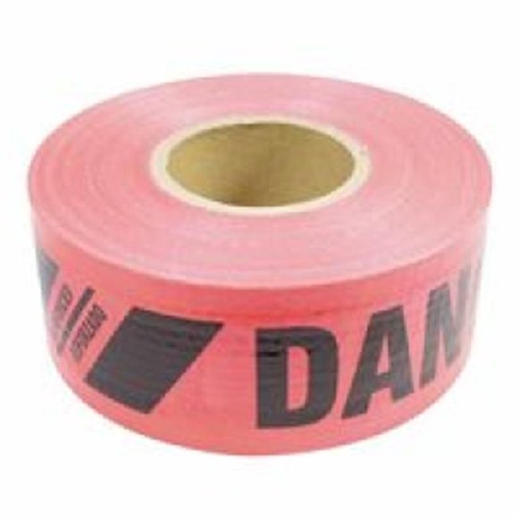 Presco 764-SBR35XR174 3 in. x 500 ft. Reinforced Barricade Tape, Red