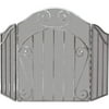 UniFlame 3 Panel Pewter Decorative Scroll Fireplace Screen