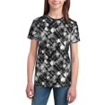 thumbnail image 3 of Wukai Seamless Pattern With Skulls Youth Unisex Short Sleeve T-Shirt for Boys, Girls, Teens, and Kids-X-Small, 3 of 7