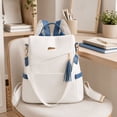 thumbnail image 7 of Women Anti-Theft PU Backpack Purse, Convertible Tassel Shoulder Backpack Bag, Lightweight Multi Pocket Travel Backpack for Ladies, 7 of 7